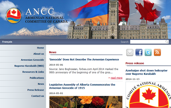 Azeri Criminals Hack Canadian Armenian Websites Armenian National Committee International